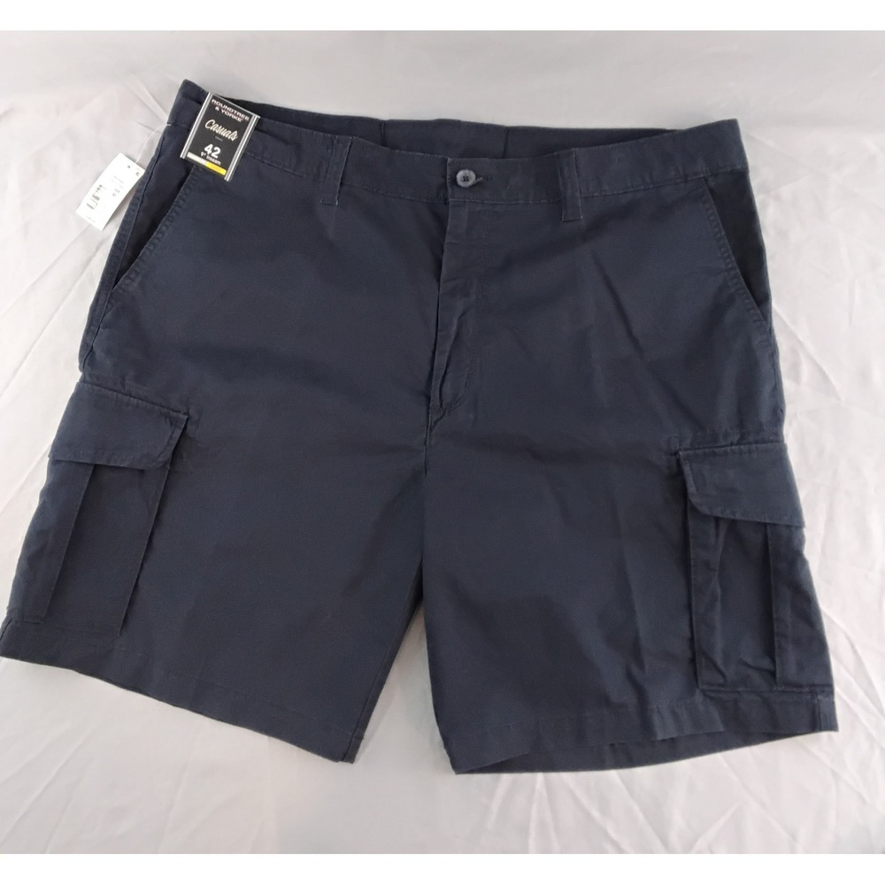 Roundtree & Yorke Size 42 Navy Cargo Shorts  9" Inseam Casuals ClassicNWT L425